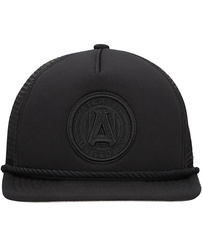 New Era Men's Black Atlanta United Fc Active Tone Golfer Snapback Hat