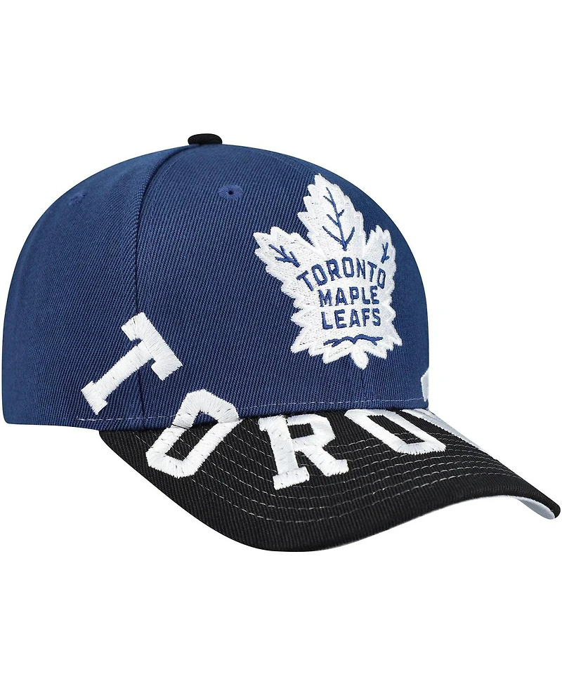 Mitchell & Ness Men's Blue/Black Toronto Maple Leaf's Under Arch Two-Tone Pro Crown Snapback Hat