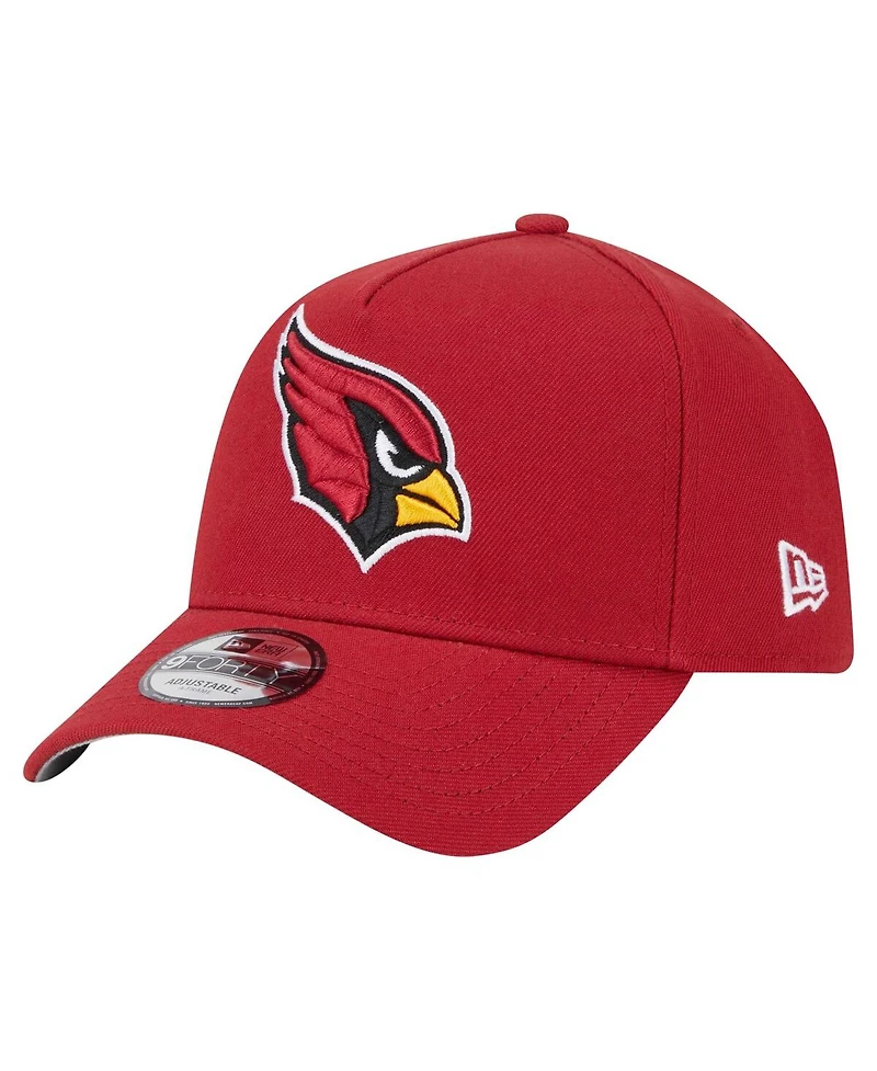 New Era Men's Cardinal Arizona Cardinals A-Frame 9FORTY Adjustable Hat