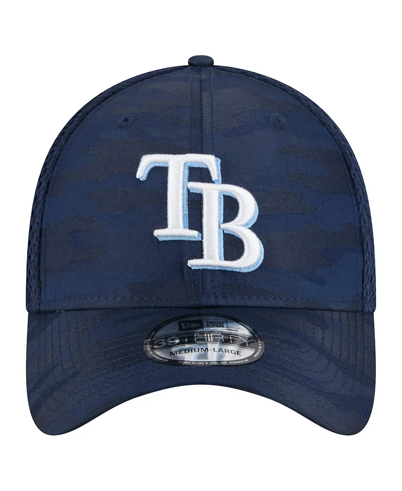 New Era Men's Navy Tampa Bay Rays Subtle Camo 39THIRTY Flex Hat