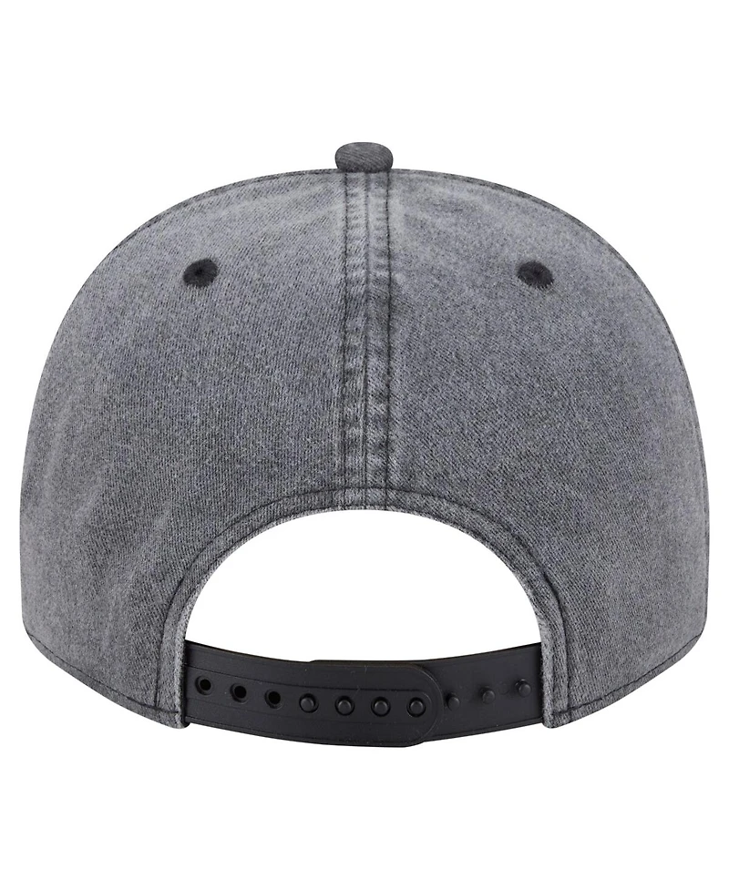 New Era Men's Charcoal Boston Celtics Throwback Washed Pre-Curved 9FIFTY Snapback Hat