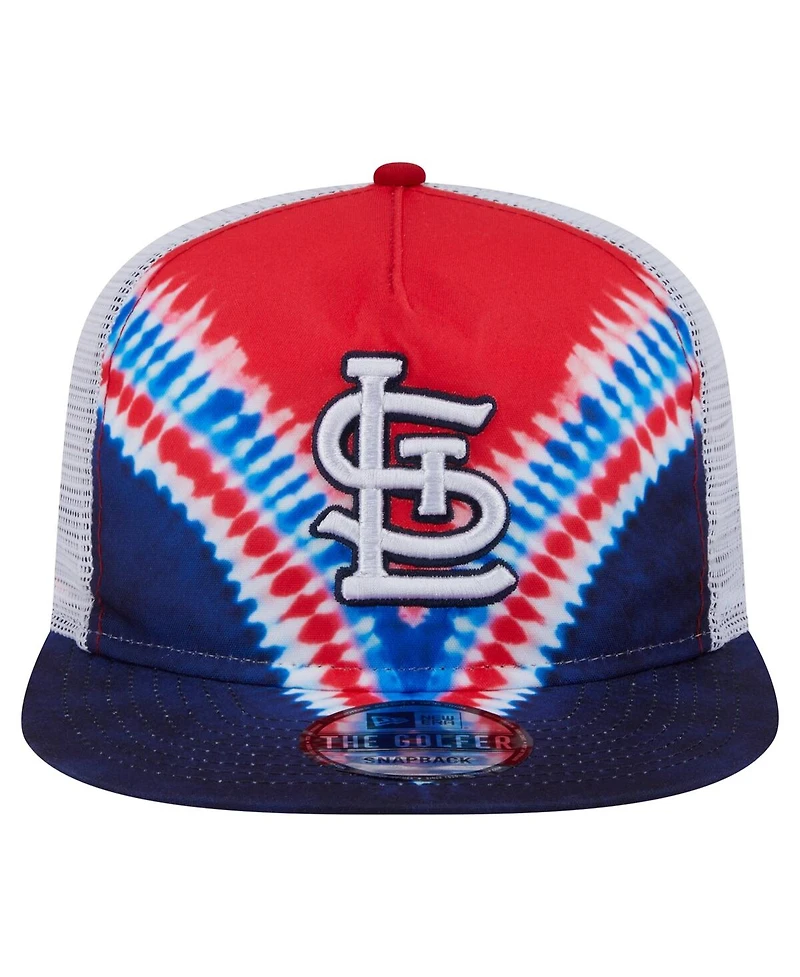 New Era Men's St. Louis Cardinals Tie-Dye Golfer Trucker Adjustable Hat