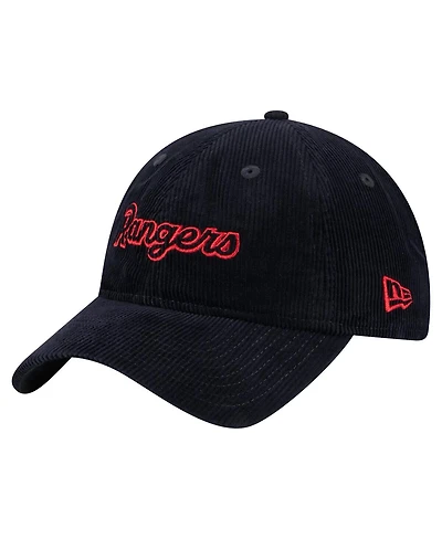 New Era Women's Dark Blue Texas Rangers Corduroy 9TWENTY Adjustable Hat