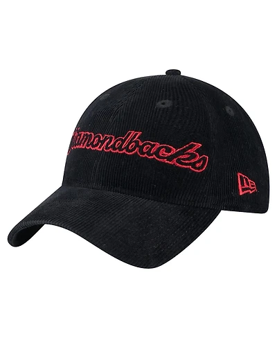 New Era Women's Black Arizona Diamondbacks Corduroy 9TWENTY Adjustable Hat