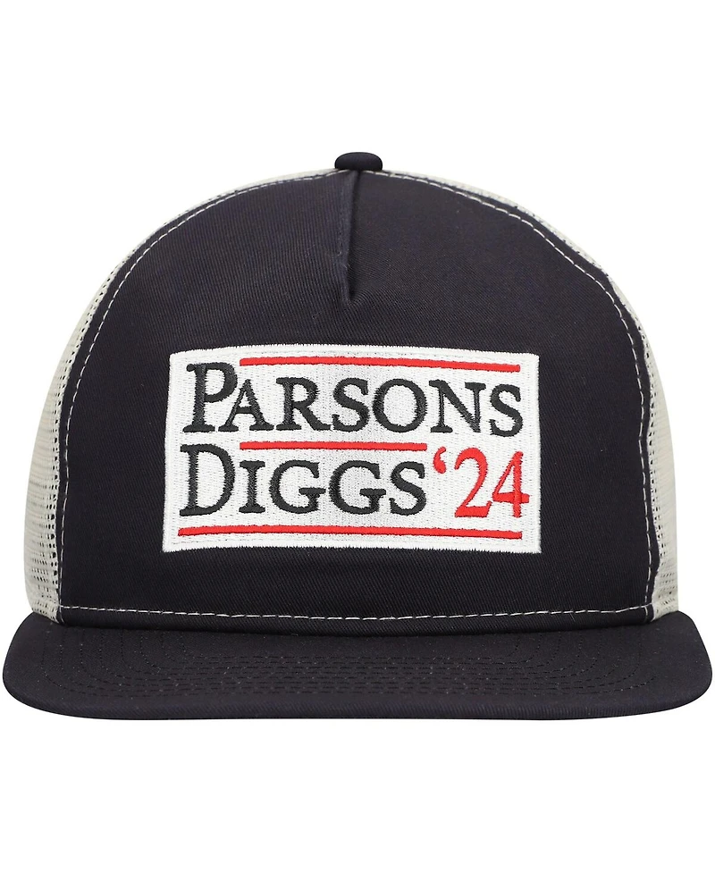 New Era Men's Navy/Natural Dallas Cowboys Election Trucker Golfer Snapback Hat