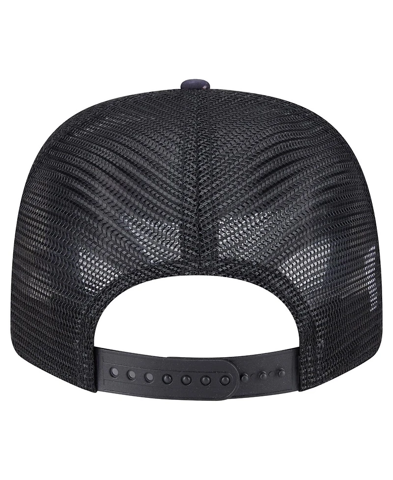 New Era Men's Navy/Black Los Angeles Rams Adventure Drinks Pattern 9SEVENTY Stretch Snap Hat