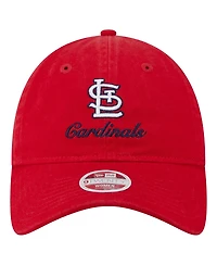 New Era Women's Red St. Louis Cardinals Preppy Team 9TWENTY Adjustable Hat
