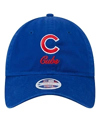 New Era Women's Royal Chicago Cubs Preppy Team 9TWENTY Adjustable Hat