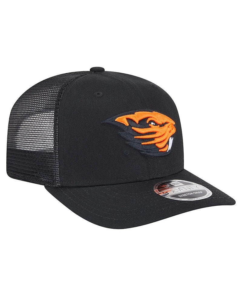 New Era Men's Black Oregon State Beavers Primary 9SEVENTY Trucker Stretch Snap Hat