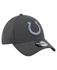 New Era Men's Graphite Indianapolis Colts Main 39THIRTY Flex Hat