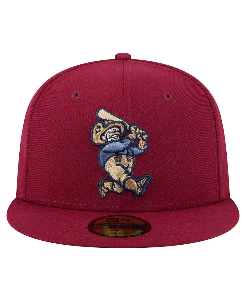 New Era Men's Burgundy Frisco RoughRiders Authentic Collection 59FIFTY Fitted Hat