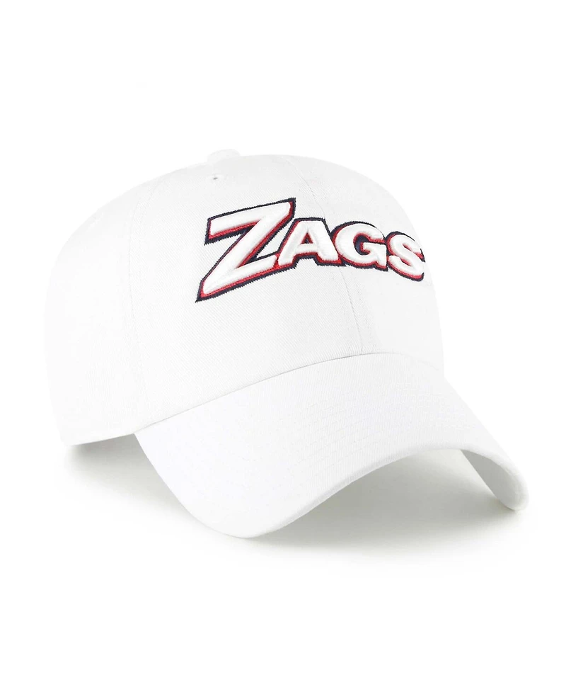 '47 Brand Men's White Gonzaga Bulldogs Clean Up Adjustable Hat