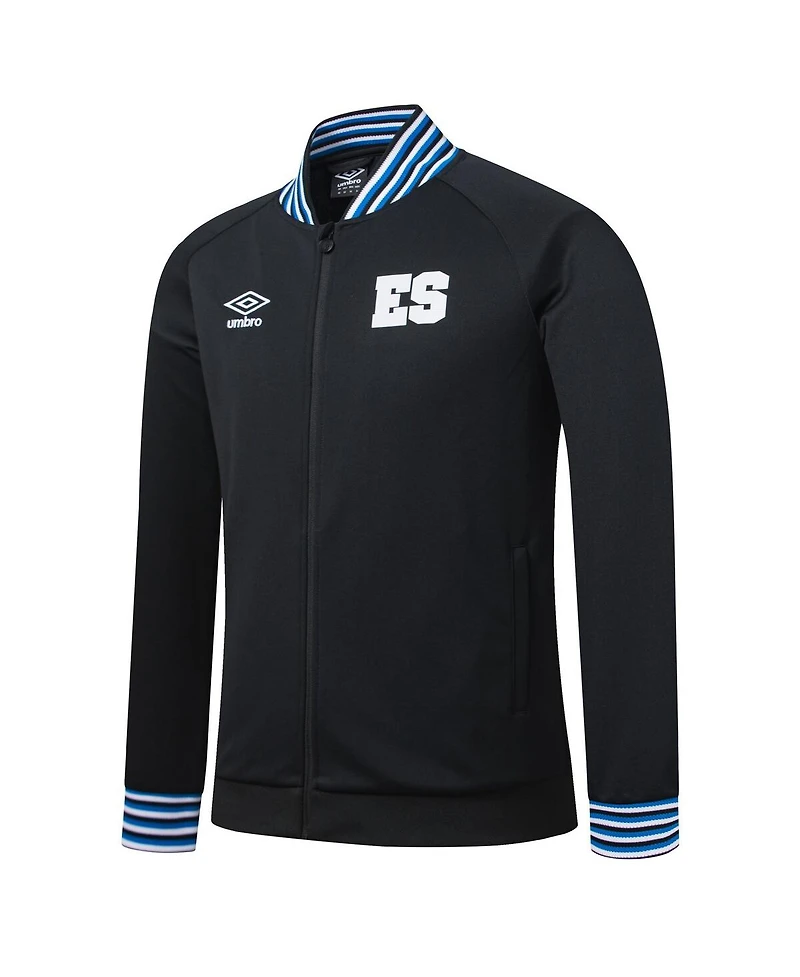 Umbro Men's Black El Salvador National Team Presentation Raglan Full-Zip Jacket
