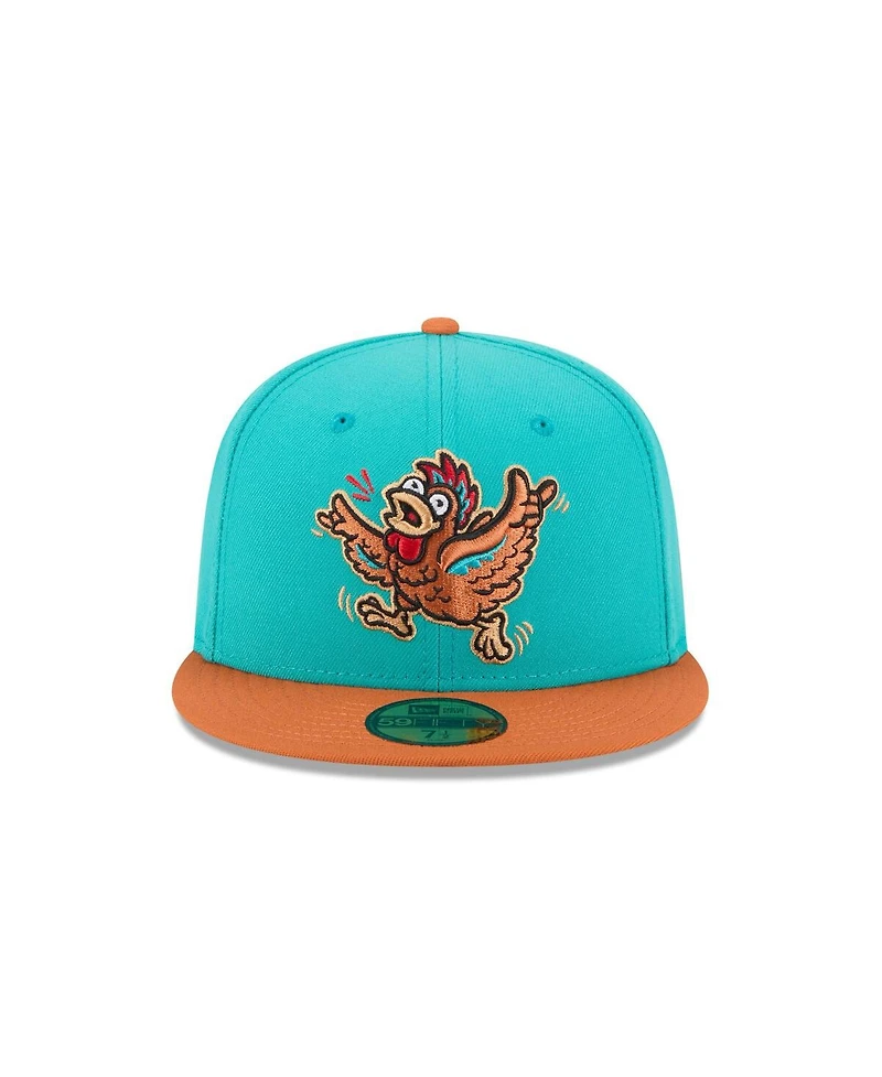 New Era Men's Turquoise Winston-Salem Dash Theme Nights 59FIFTY Fitted Hat