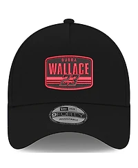 New Era Men's Black Bubba Wallace 9FORTY A-Frame Patch Adjustable Hat