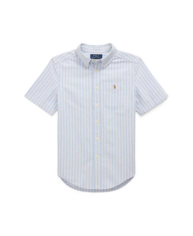 Polo Ralph Lauren Big Boys Striped Oxford Short Sleeve Shirt