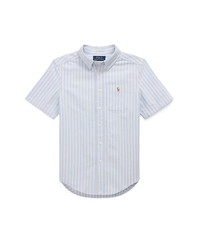 Polo Ralph Lauren Big Boys Striped Oxford Short Sleeve Shirt