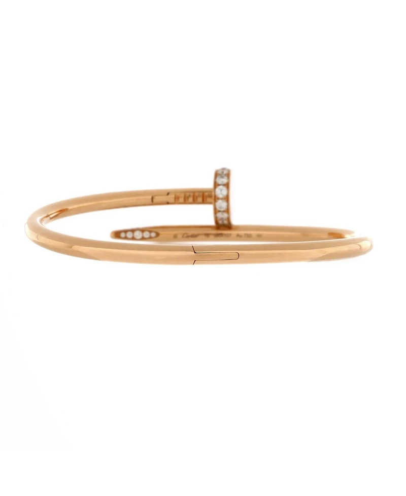 Pre-Owned Cartier Classic Juste un Clou Bracelet 18K Rose Gold with Diamonds