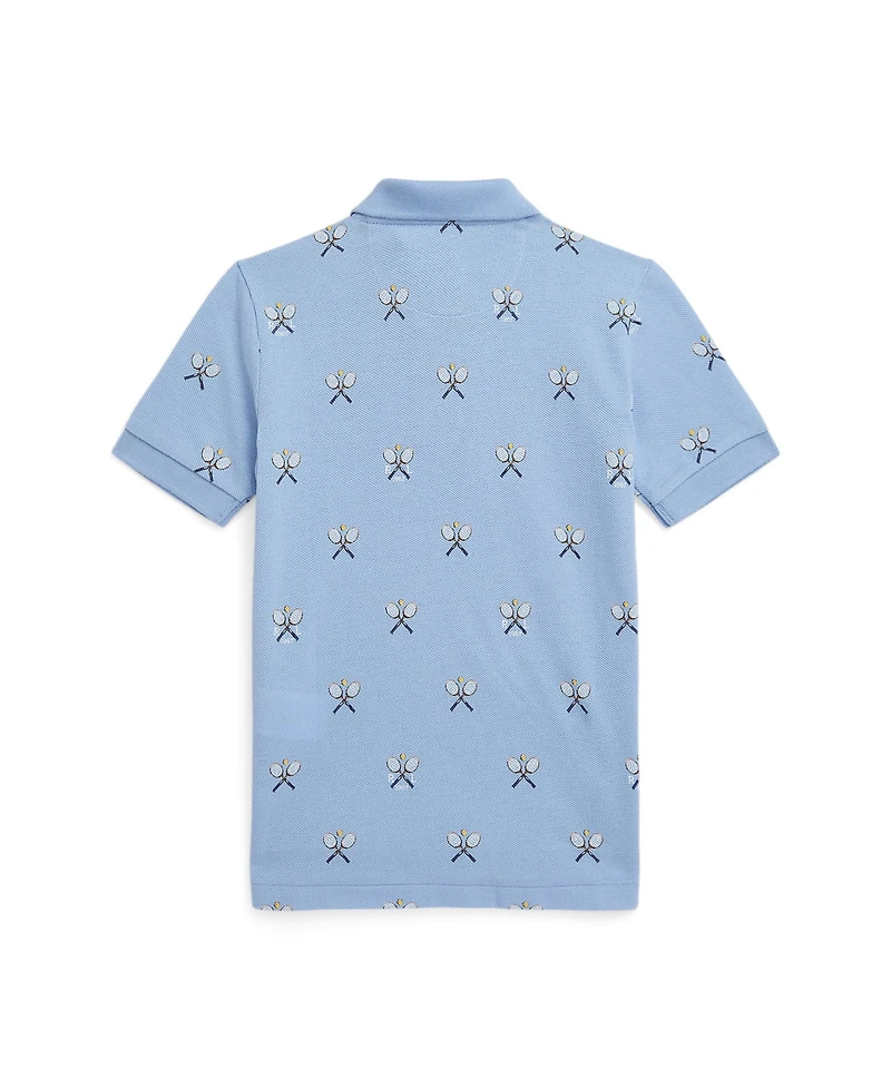 Polo Ralph Lauren Toddler and Little Boys Tennis Print Mesh Shirt