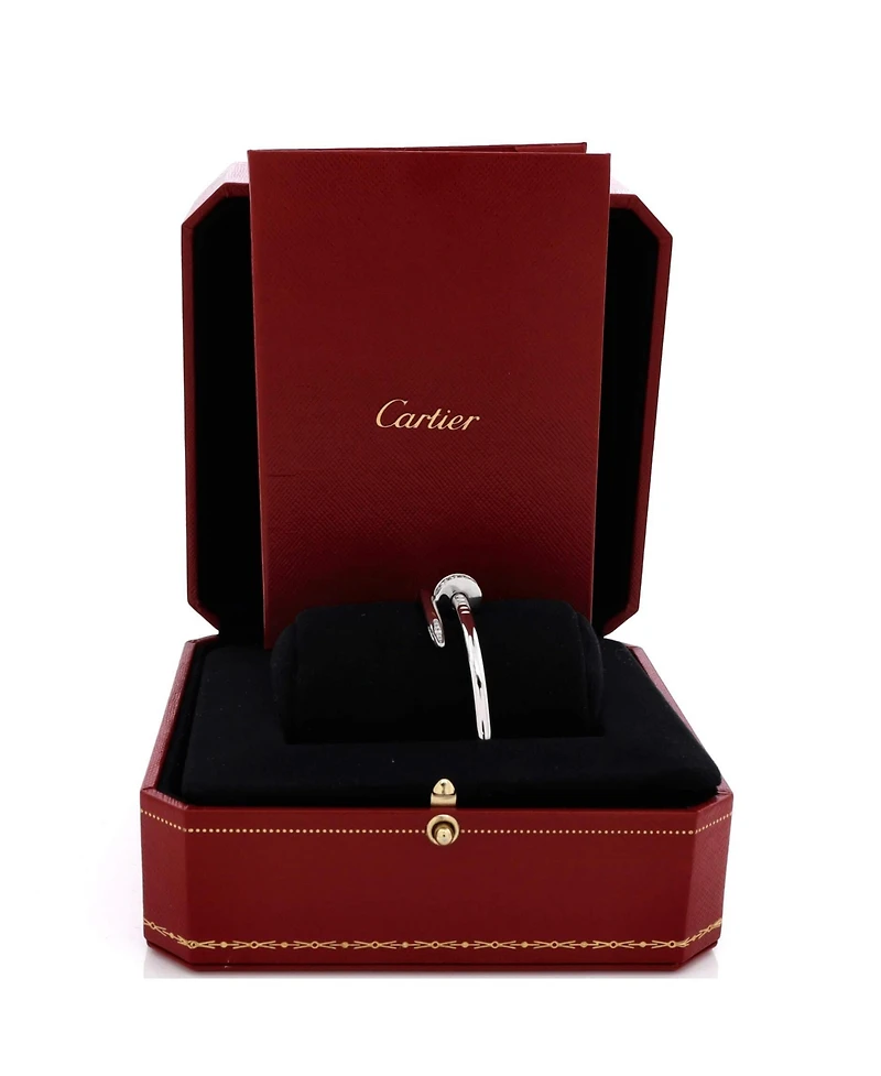 Pre-Owned Cartier Classic Juste un Clou Bracelet 18K White Gold with Diamonds