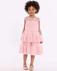 Bonnie Jean Big Girls Tiered Illusion Dress