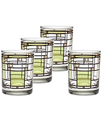 Frank Lloyd Wright Oak Park Double Old Fashioned Glasses, Set of 4
