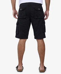 Men's Belted Twill Tape Cargo Shorts
