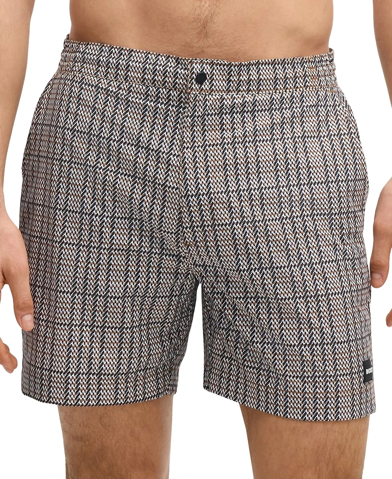 Boss by Hugo Men's Micro-Print Swim Shorts