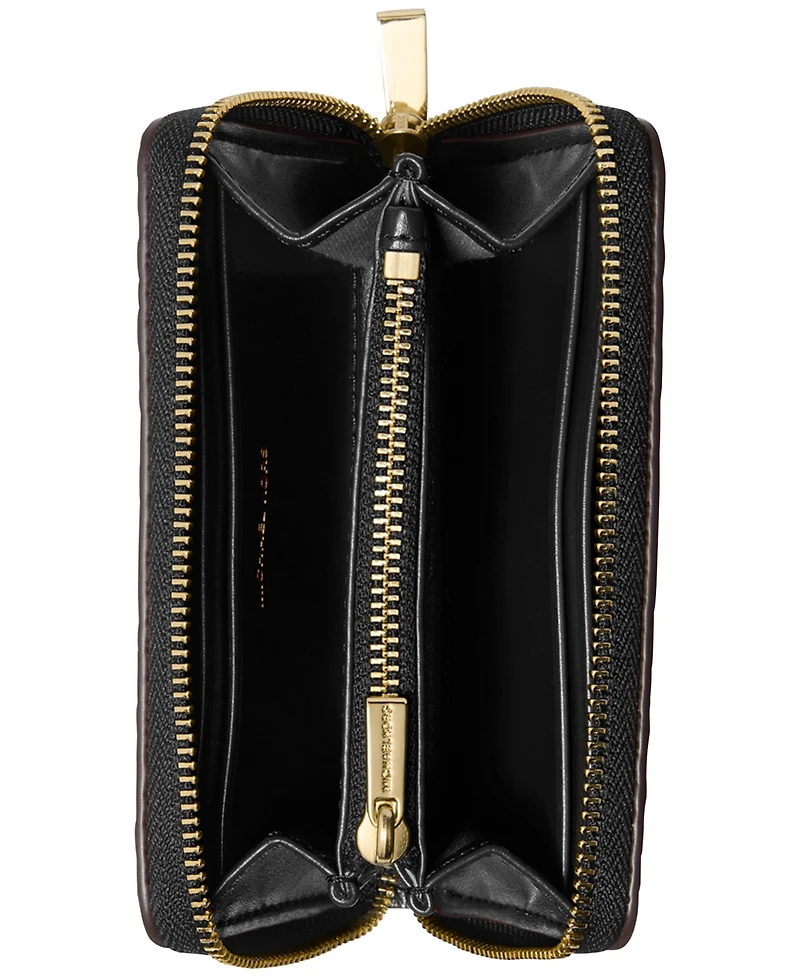 Michael Kors Jet Set Small Leather Zip Around Card Case