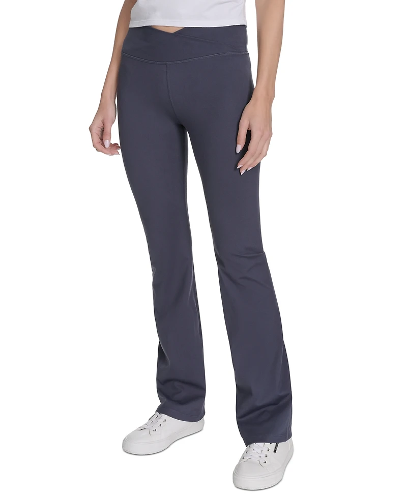 Calvin Klein Performance Women's Crossover Waist Flare Leggings