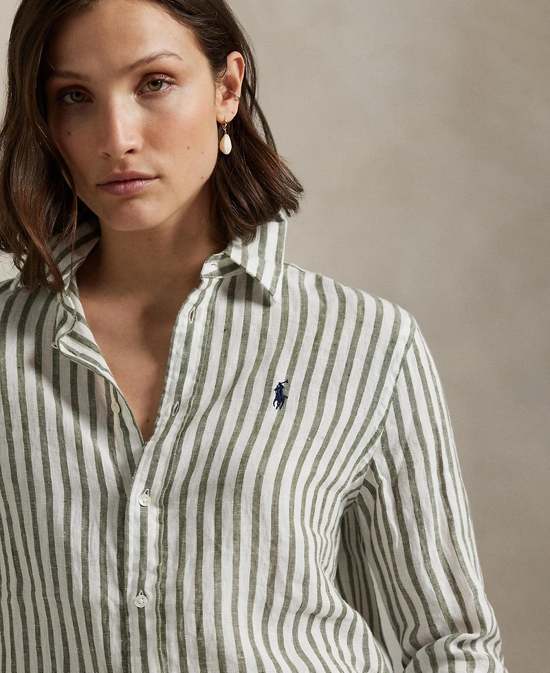 Polo Ralph Lauren Women's Classic-Fit Striped Linen Shirt