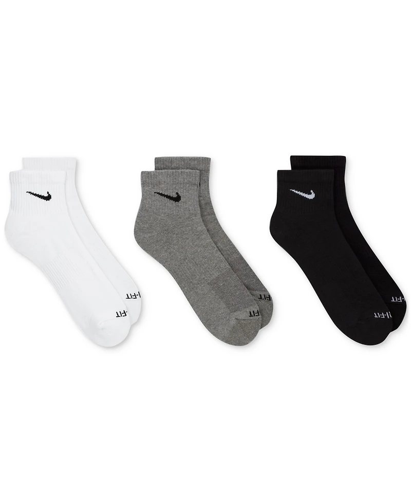 Unisex Nike Dri-fit Cushion Quarter Socks 3-Pack
