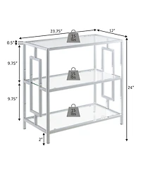 Convenience Concepts 24" Town Square Chrome 3 Tier Chairside End Table