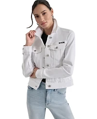 Dkny Jeans Women's Button-Down Denim Trucker Jacket
