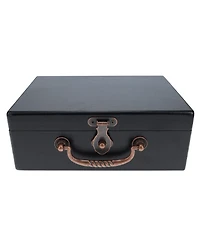 We Games Wooden Keepsake Stash Box with Old World Handle - Black Stain
