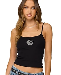 Edikted Women's Rhinestone Magic 8 Tank Top