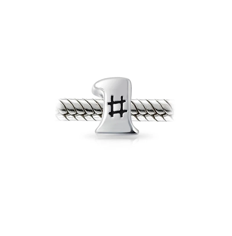 Bling Jewelry Winner First Place #1 Charm Bead Sterling Silver for European Bracelet