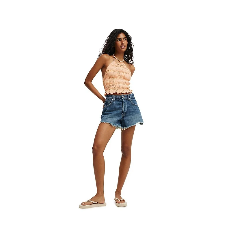 Cotton On Women's Multi Frill Detail Halter Top