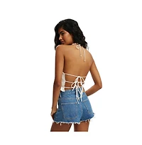 Cotton On Women's Multi Frill Detail Halter Top