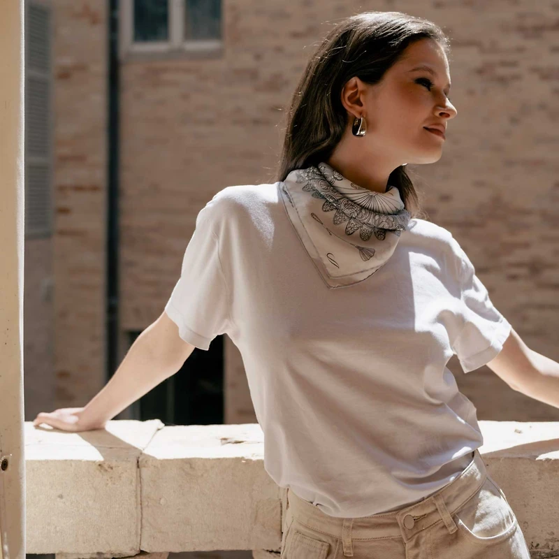 Venetian Fan - Silk Bandana for Women