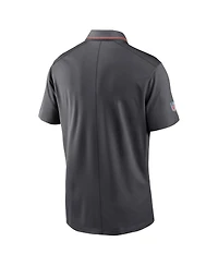 Nike Men's Anthracite Cleveland Browns Sideline Victory Performance Polo Shirt