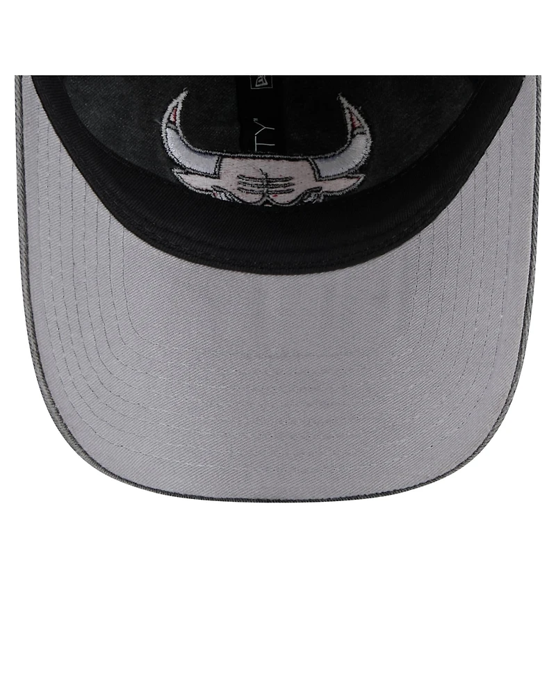 New Era Men's Black Chicago Bulls Pigment Dyed 9TWENTY Adjustable Hat