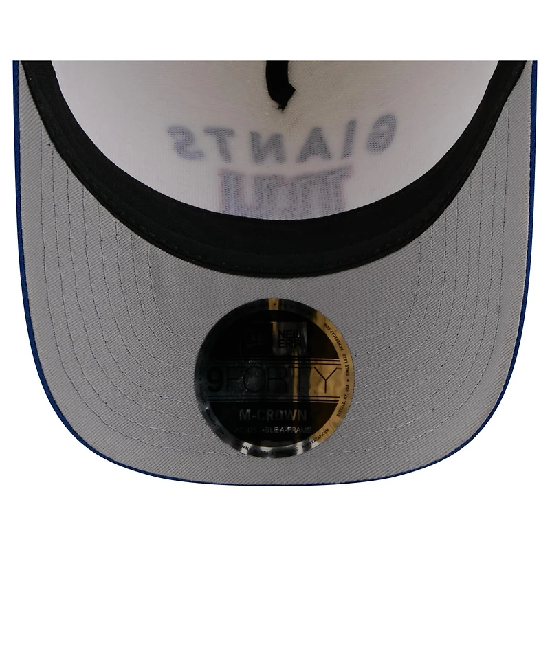 New Era Men's Cream/Royal New York Giants 2025 Nfl Draft 9FORTY A-Frame M-Crown Adjustable Hat
