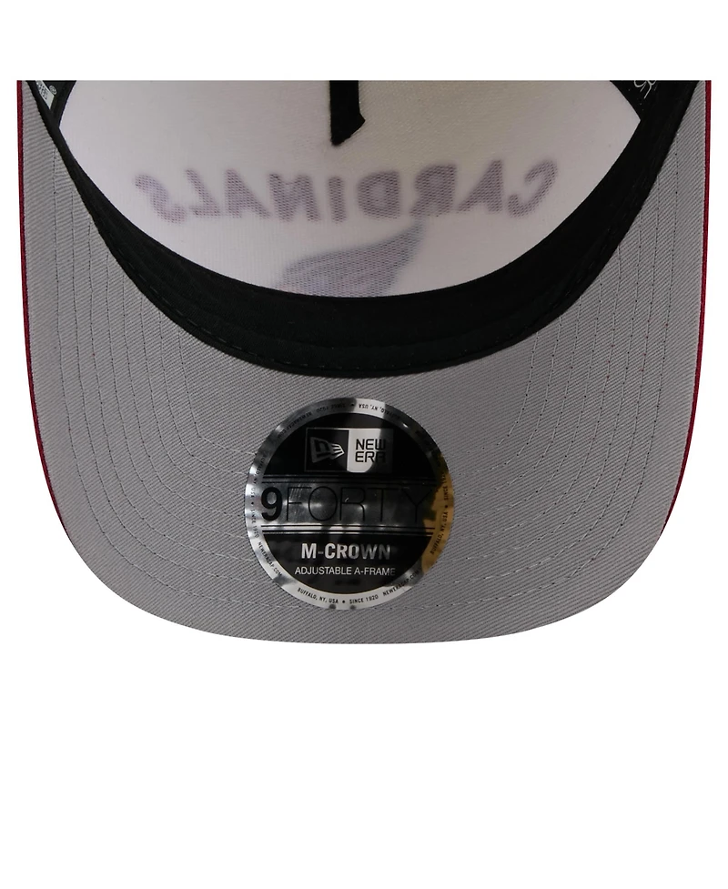 New Era Men's Cream/Cardinal Arizona Cardinals 2025 Nfl Draft 9FORTY A-Frame M-Crown Adjustable Hat