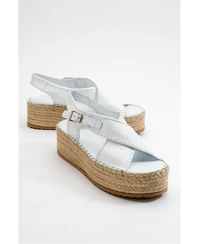 Forever & Always Shoes Bellezza Leather Platform Sandals