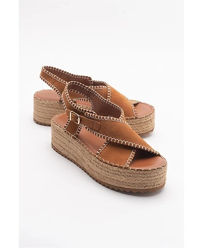 Forever & Always Shoes Bellezza Leather Platform Sandals