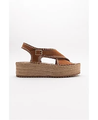 Forever & Always Shoes Bellezza Leather Platform Sandals