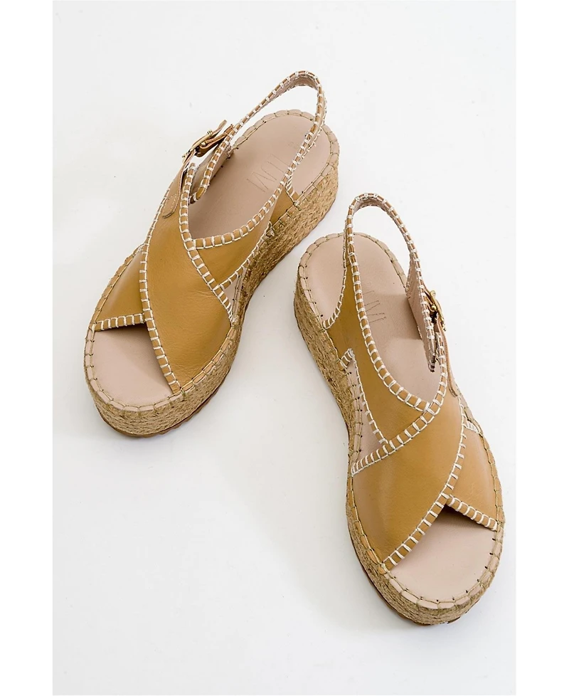 Forever & Always Shoes Bellezza Leather Platform Sandals