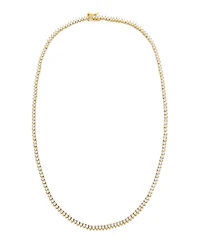 By Adina Eden Thin Three Prong Tennis Necklace