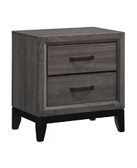 Kings Brand Furniture Ambroise 2-Drawer Wooden Side End Table, Nightstand